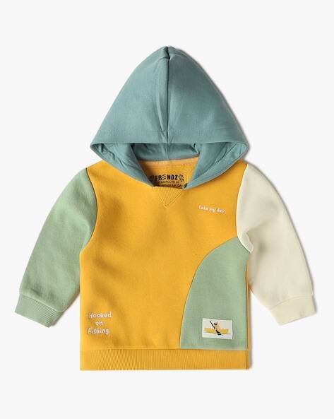 INF FRENDZ Colourblock Hoodie with Placement Embroidery