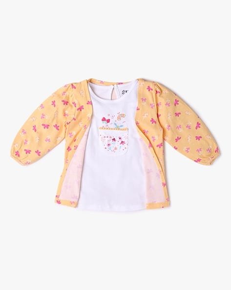 INF FRENDZ Printed T-Shirt with Shrug