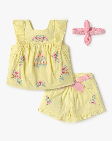 INF FRENDZ Embroidered Top & Shorts Gift Set