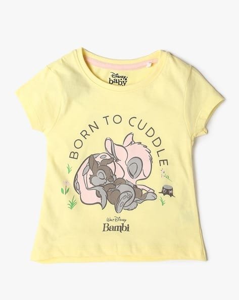 INF FRENDZ Girls Bambi Print Crew-Neck T-Shirt
