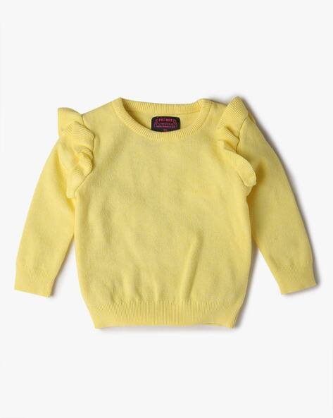INF FRENDZ Girls Cotton Crew-Neck Sweater