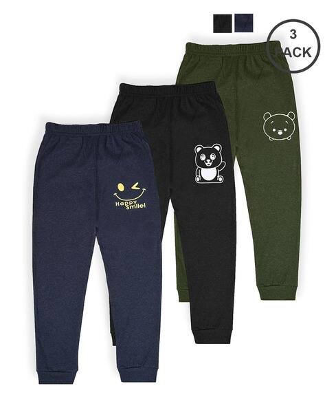 J & JP Pack of 3 Printed Straight Track Pants