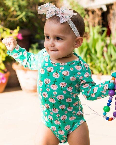 JuniorFolk Floral Print Onesies Rompers