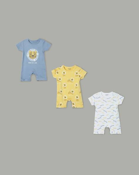 Juniors by Lifestyle Abstract Rompers Pack of 3