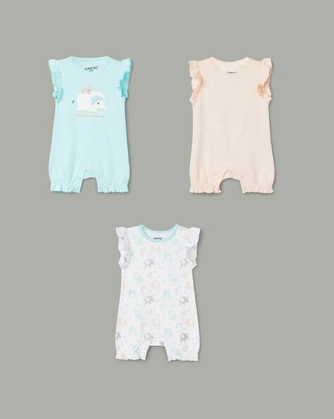 Juniors by Lifestyle Pack of 3 Infants Rompers