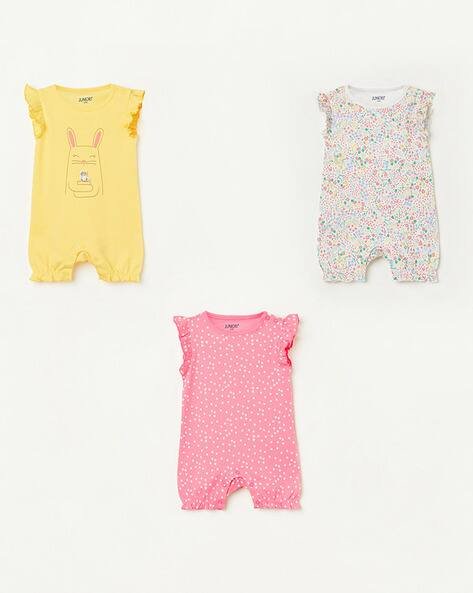 Juniors by Lifestyle Pack of 3 Floral Print Rompers