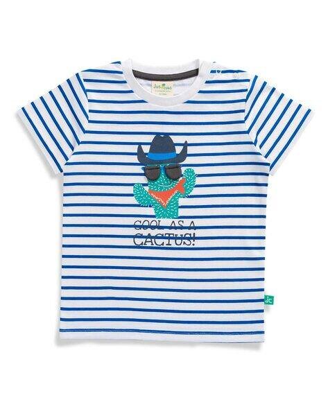 Juscubs Boys Striped Crew-Neck T-Shirt