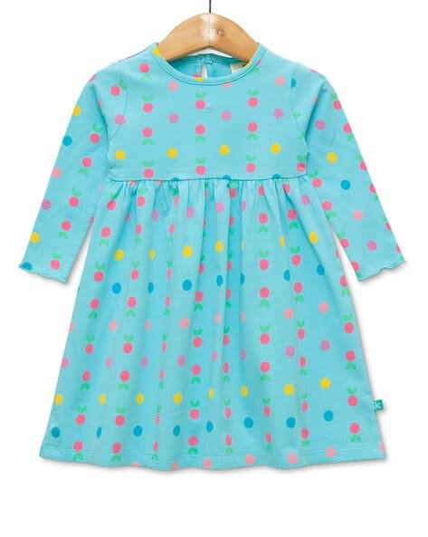 Juscubs Girls Polka-Dot Print A-Line Dress