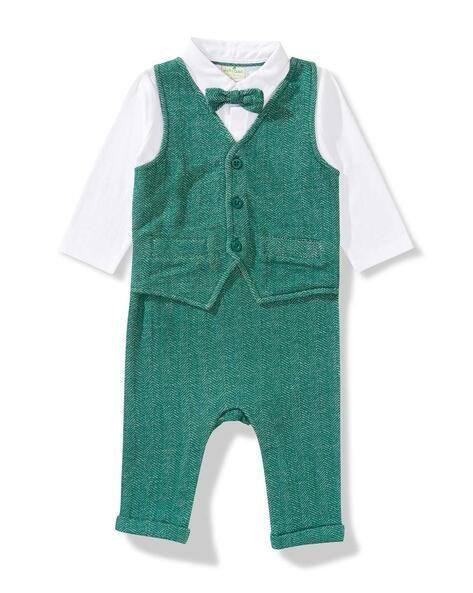 Juscubs Rompers with Button-Closure & Full Sleeves