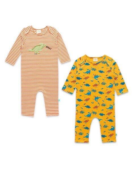 Juscubs Boys Pack of 2 Printed Rompers