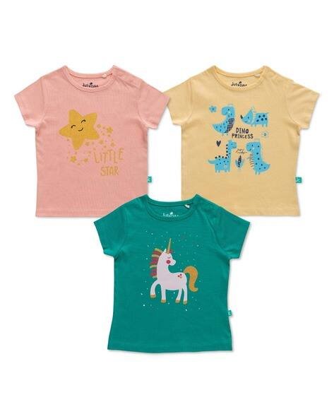 Juscubs Infants Pack of 3 Printed Round-Neck T-Shirts