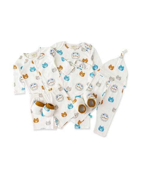 Juscubs Graphic Print Jabla Pants Shorts Cap Romper Bib Mitten Booties Gift Sets