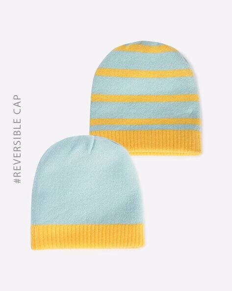 KB TEAM SPIRIT Boys Striped Reversible Winter Beanie