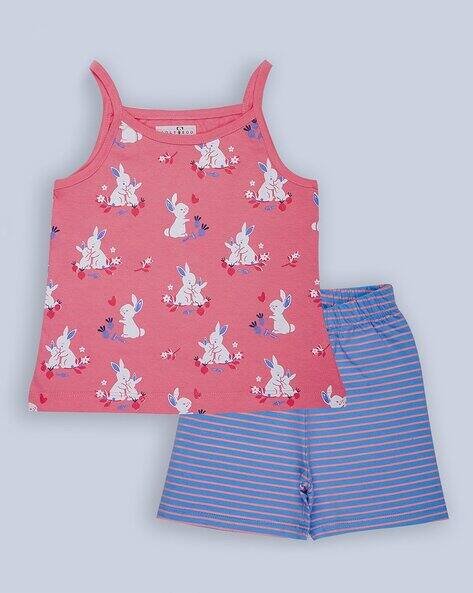 KIDLYBOO Printed Top & Shorts Set
