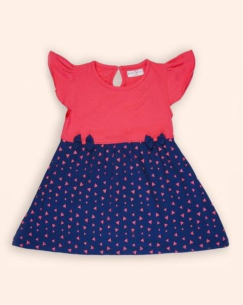 KIDLYBOO Geometric Print A-Line Dress