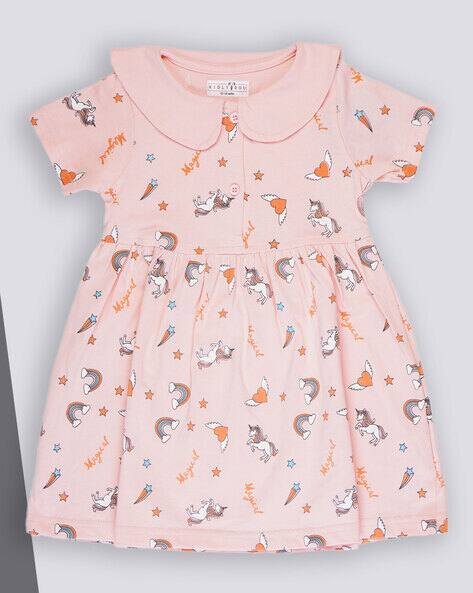 KIDLYBOO Unicorn Print Fit & Flare Dress