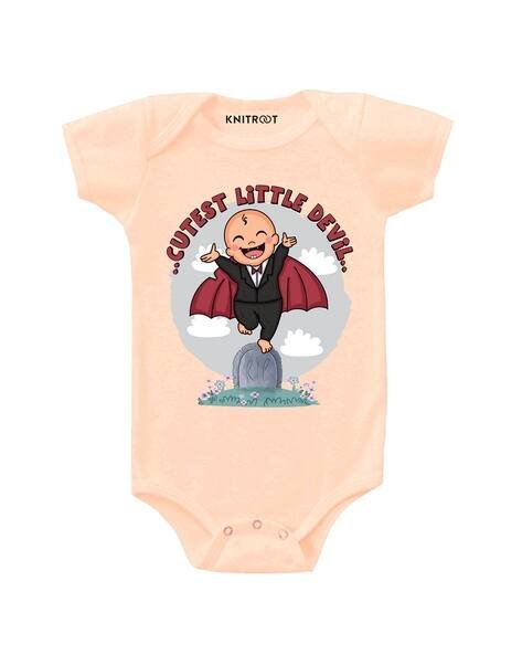 KNITROOT Cartoon Print Rompers