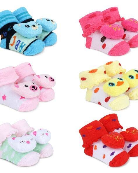Kritiu Pack of 6 Cartoon Booties