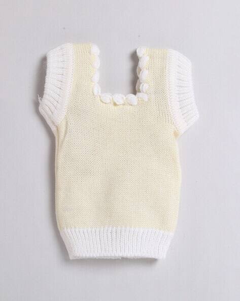 LITTLE ANGELS Knitted Square-Neck Sweater