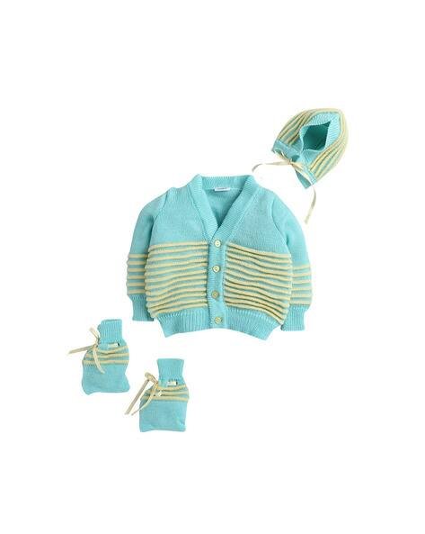 LITTLE ANGELS Textured Sweater with Cap & Socks