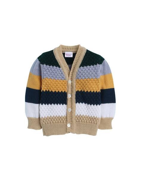 LITTLE ANGELS Colourblock Button-Down Cardigan