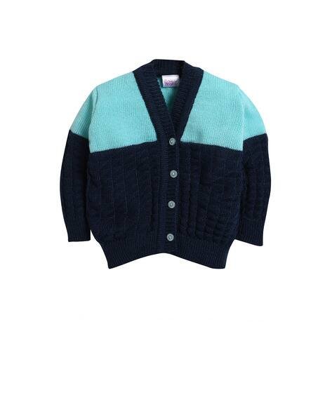 LITTLE ANGELS Colourblock V-neck Sweater