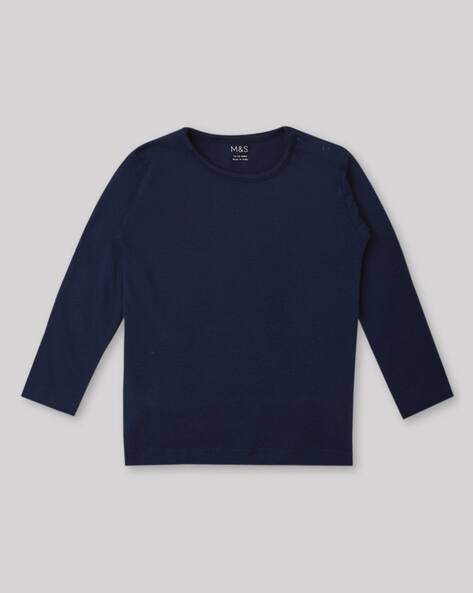Marks & Spencer Pure Cotton Round-Neck Top