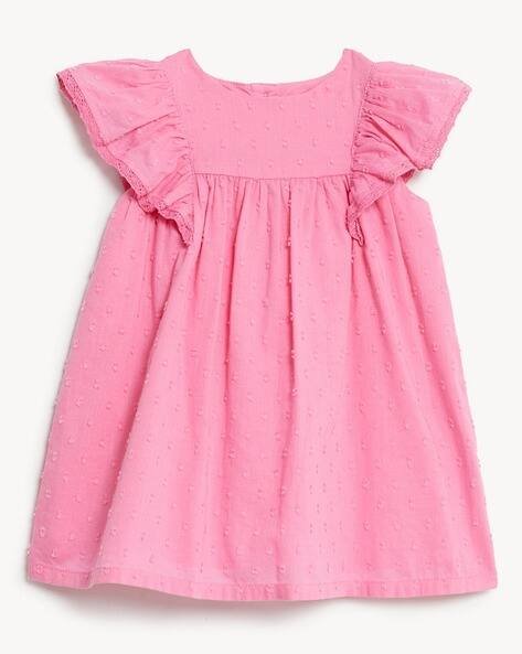 Marks & Spencer Swiss-Dot Cotton A-Line Dress
