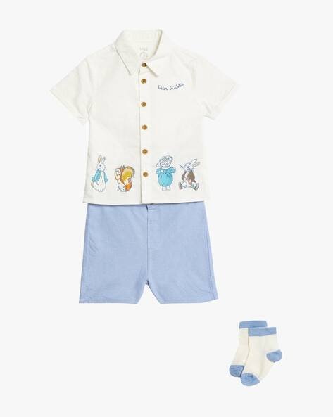 Marks & Spencer Boys Peter Rabbit Print Shirt with Shorts & Socks