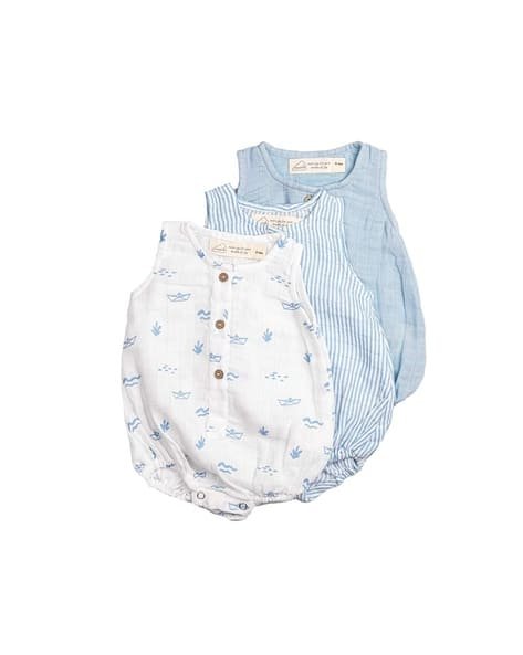 Masilo PAck of 3 Printed Rompers