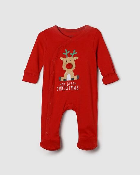 MAX Boys Appliqued Anti-Bacterial Sleepsuit