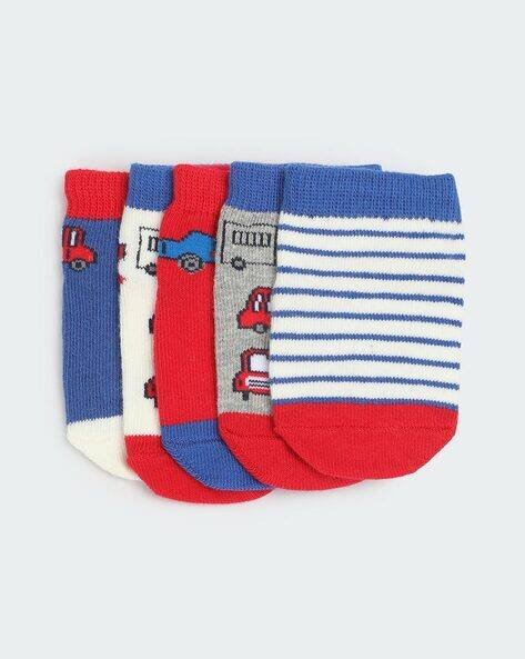 MAX Infants Pack of 5 Ankle-Length Socks