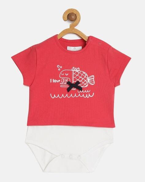 METRO KIDS COMPANY Graphic Print Round-Neck Rompers