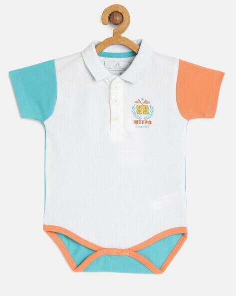 METRO KIDS COMPANY Printed Rompers with Short Sleeves