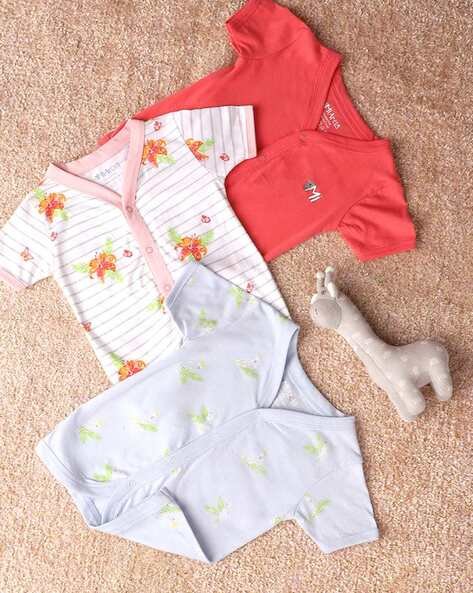 Miarcus Pack of 3 Printed Cotton Vests