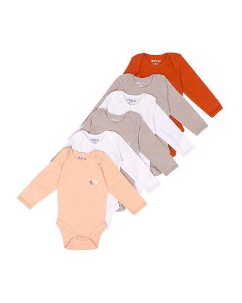 Miarcus Pack of 6 Round-Neck Onesies