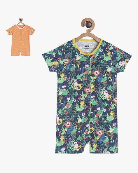 MINI KLUB Infants Pack of 2 Printed Rompers