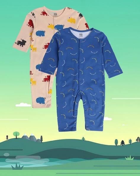 Miniklub Pack of 2 Boys Printed Rompers