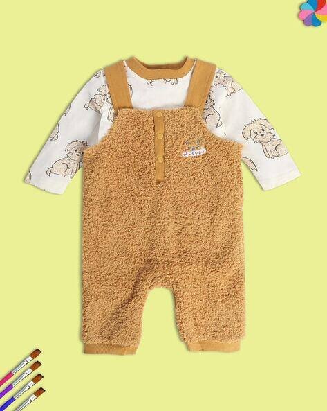 Miniklub Boys Printed T-Shirt with Dungaree Set