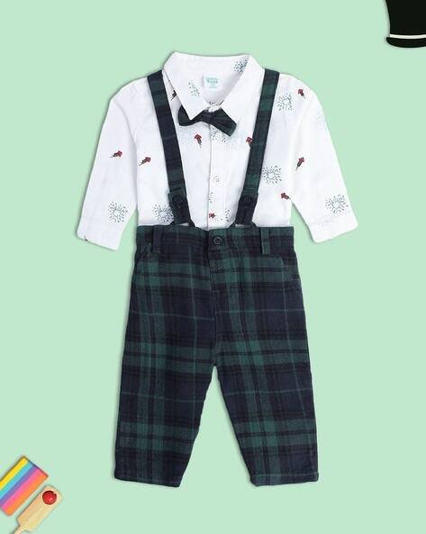 Miniklub Boys Checked Trousers & Shirt Set