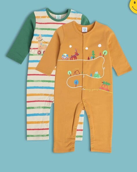 Miniklub Infants Pack of 2 Printed Rompers