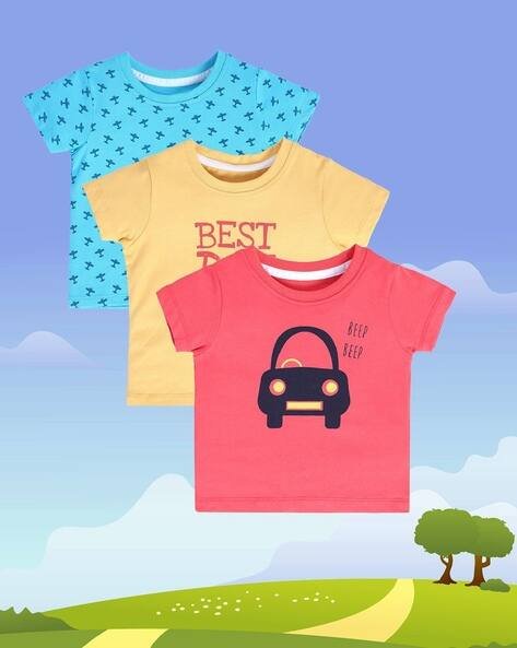 Miniklub Boys Pack of 3 Printed T-Shirts