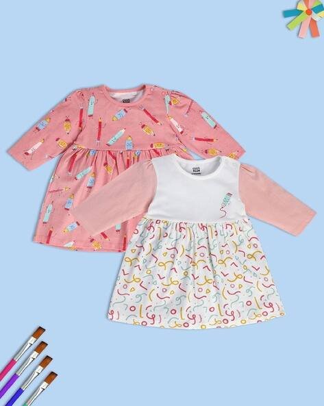 Miniklub Pack of 2 Girls Printed Fit & Flare Dress