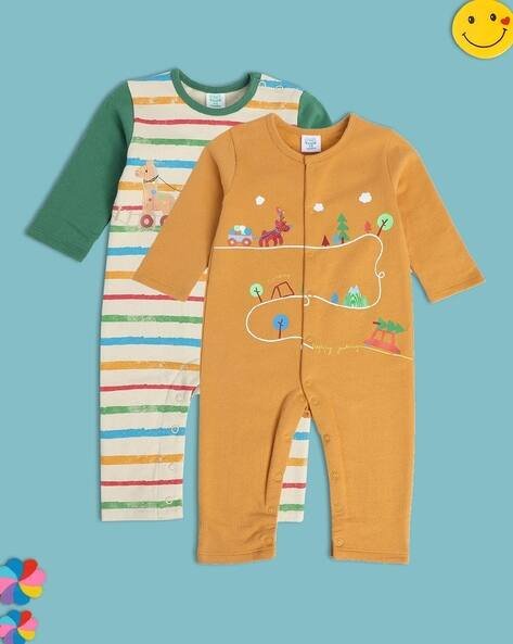 Miniklub Pack of 2 Printed Rompers