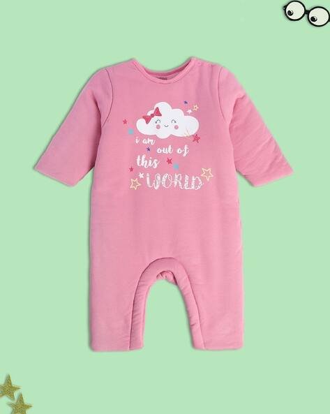 Miniklub Printed Rompers with Snap-Button Closure