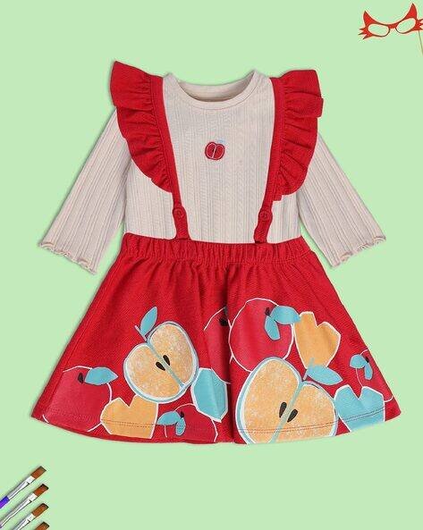 Miniklub Ribbed Top with Pinafore Dress