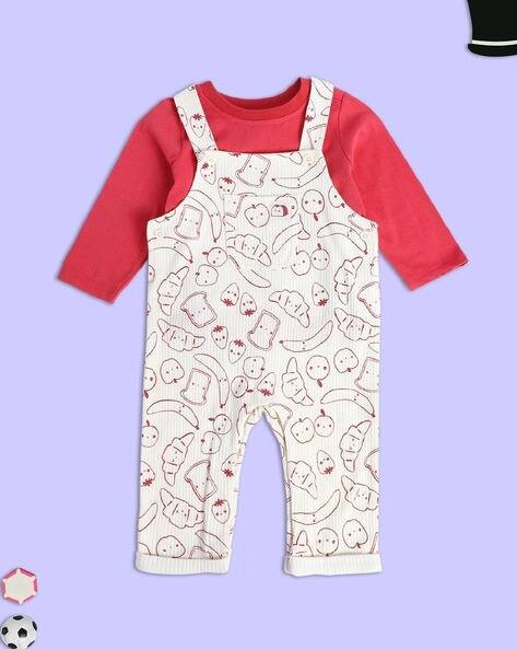 Miniklub Boys Printed Dungaree with T-Shirt