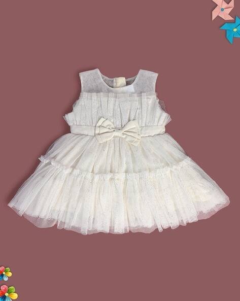 Miniklub Fit & Flare Dress with Bow Accent