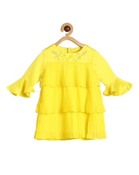 Miniklub Girls Embroidered Tiered Dress