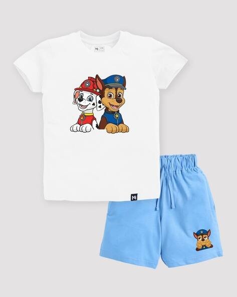 Minute Mirth Boys Paw Patrol Print T-Shirt & Shorts Set